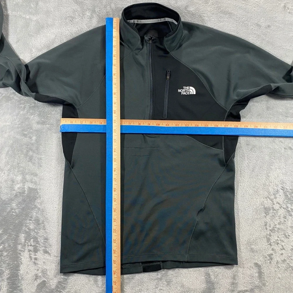 The North Face FlashDry Pullover Mens M Grey 1/4 Zip Running Top A5UN Sporty